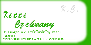 kitti czekmany business card